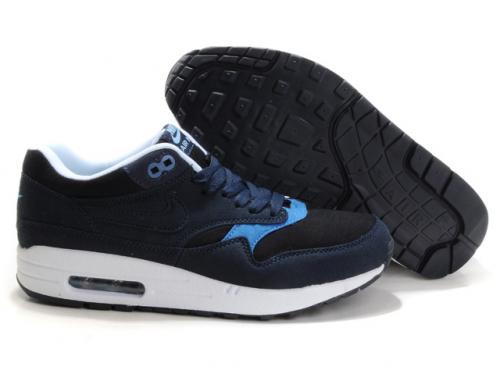 Nike Air Max 1 Men Black Blue Running Shoes Online Shop